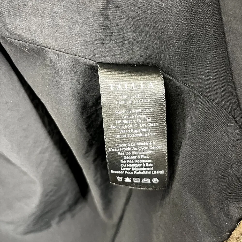TALULA Vest‎ Womens Medium Brown Faux Fur Aritzia Park Slope Plush Jacket